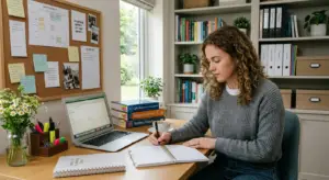 student studying